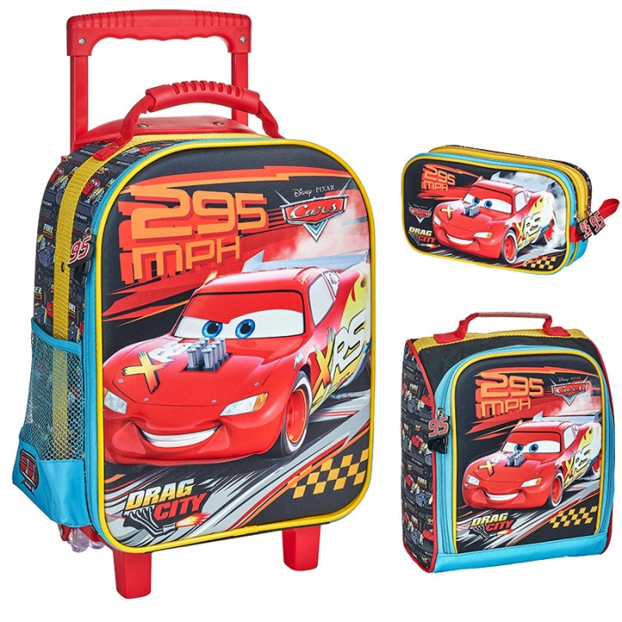Mochila maleta coon rueda del Rayo mcqueen - Mochilas Escolares