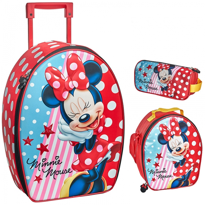 Mochila Minnie Mouse Set Ranger de 3 Piezas 3D - Mochilas Escolares