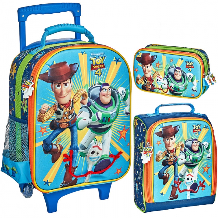 Mochila Toy Story con Ruedas Premiun - Set de 3 piezas - Mochilas Escolares