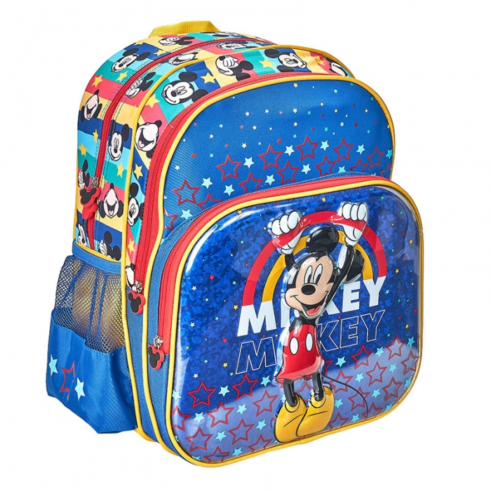 Mochila Mickey Mouse con asas - 3 bolsillos - Mochilas Escolares